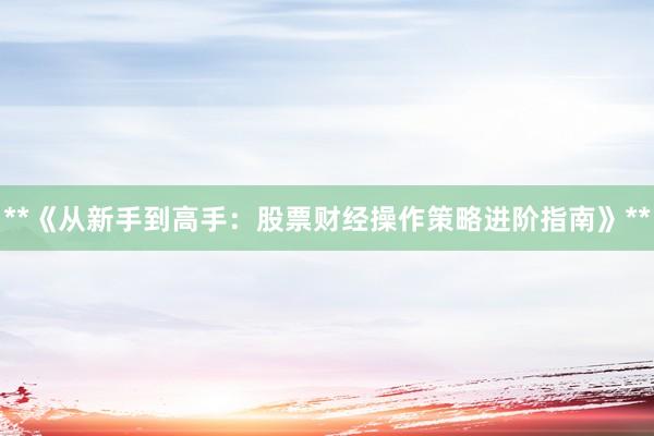 **《从新手到高手：股票财经操作策略进阶指南》**