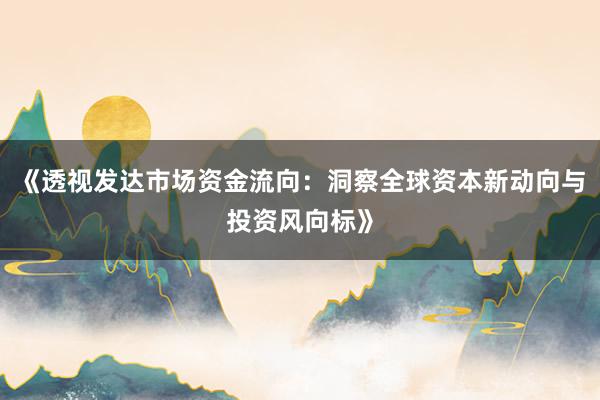 《透视发达市场资金流向：洞察全球资本新动向与投资风向标》