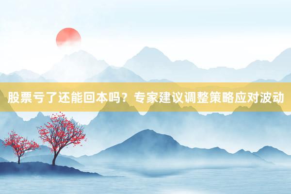 股票亏了还能回本吗？专家建议调整策略应对波动