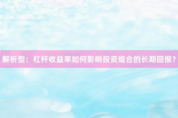 解析型：杠杆收益率如何影响投资组合的长期回报？