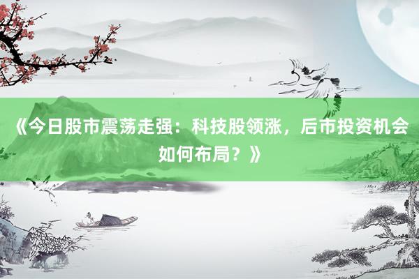 《今日股市震荡走强：科技股领涨，后市投资机会如何布局？》