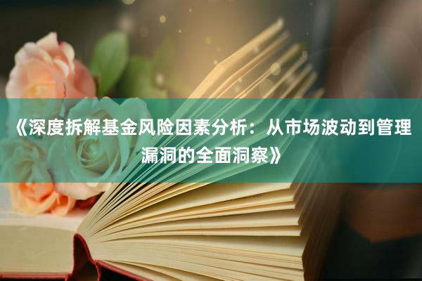《深度拆解基金风险因素分析：从市场波动到管理漏洞的全面洞察》