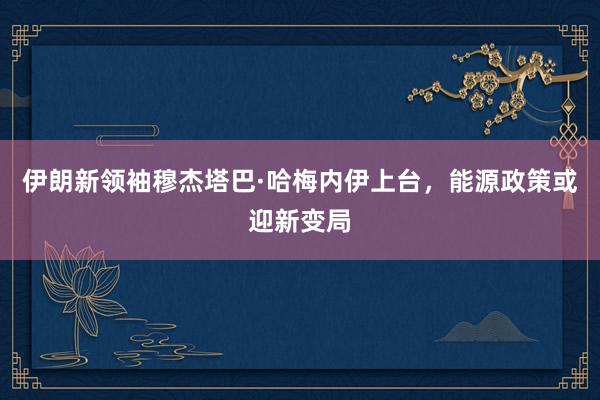 伊朗新领袖穆杰塔巴·哈梅内伊上台，能源政策或迎新变局